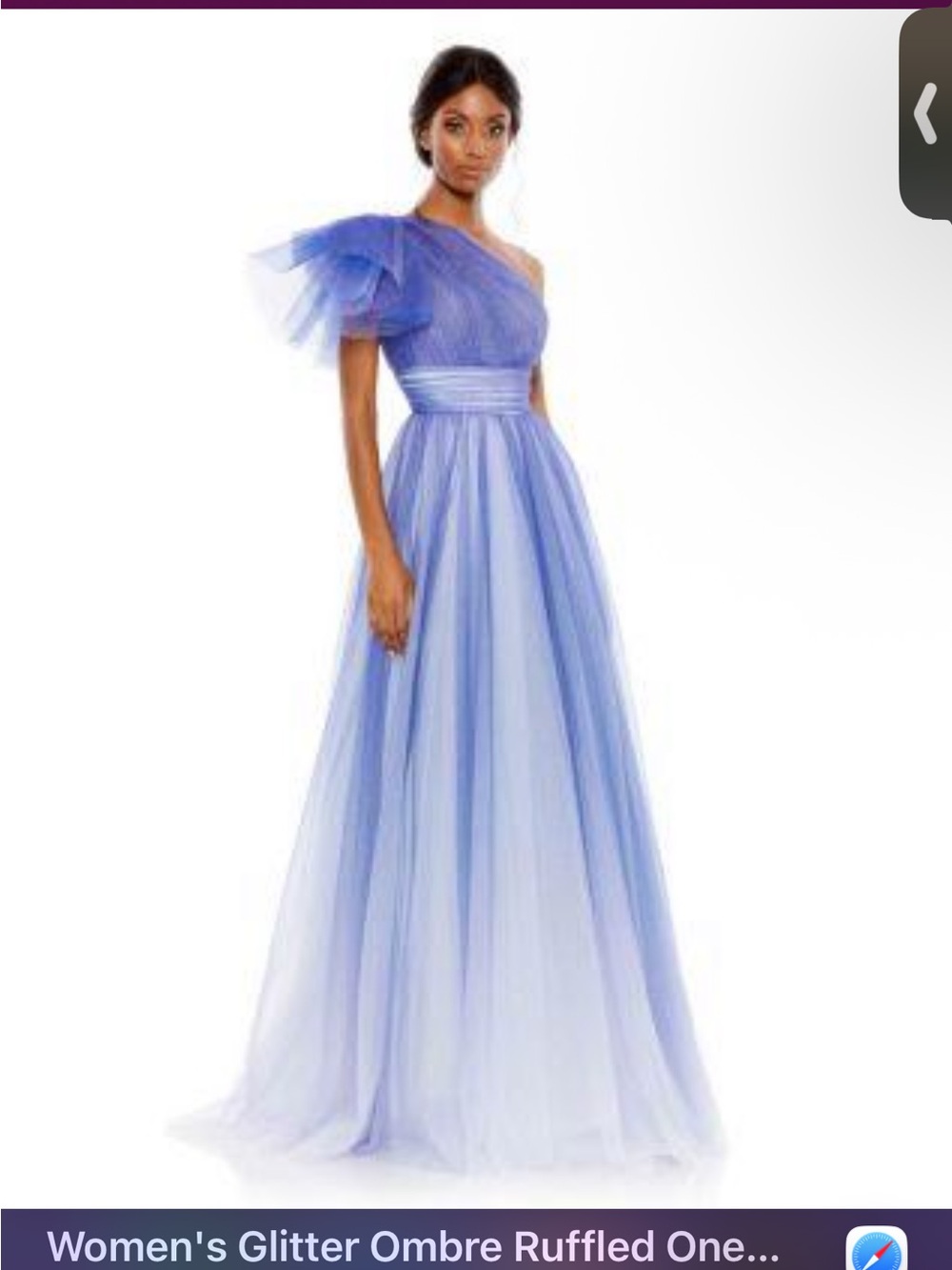 Mac Duggal Lavender Ombre Tulle Gown